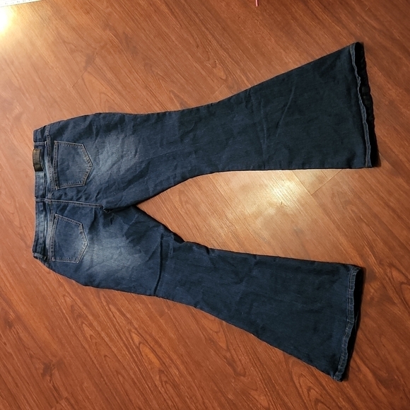 Twentyoneblack Jeans by rue21 size 13  13/14R flare wide leg bell bottom - Picture 2 of 11